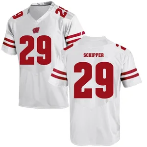 Men's Under Armour 29 Brady Schipper Authentic White Wisconsin