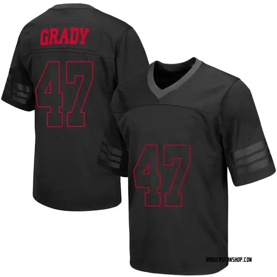 Griffin Grady Wisconsin Badgers Men's Replica out College Jersey - Black
