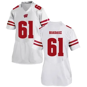 WI Badgers TYLER BIADASZ Signed Custom Replica Red Jersey AUTO - Cowboys -  JSA